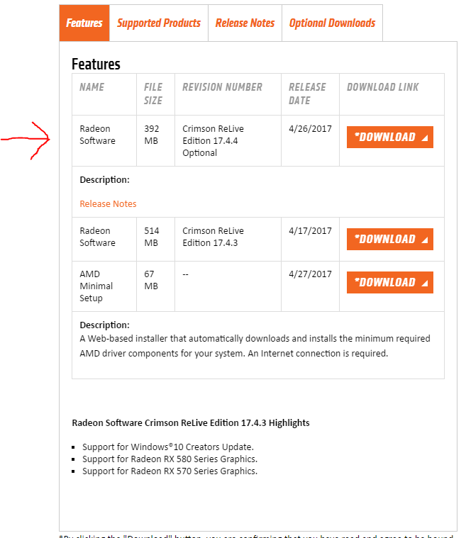 AMD Driver options, choose the top one