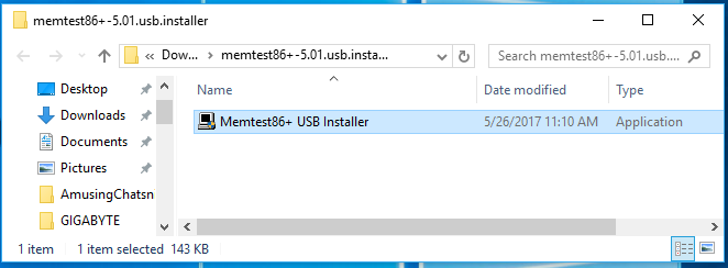 Memtest86 USB installer is the option we need