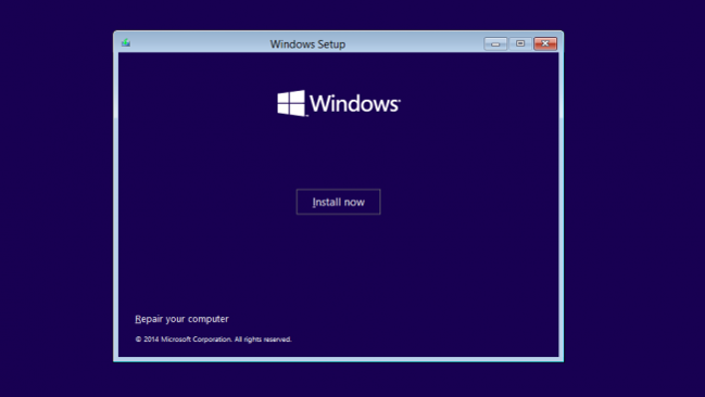Select Install Now