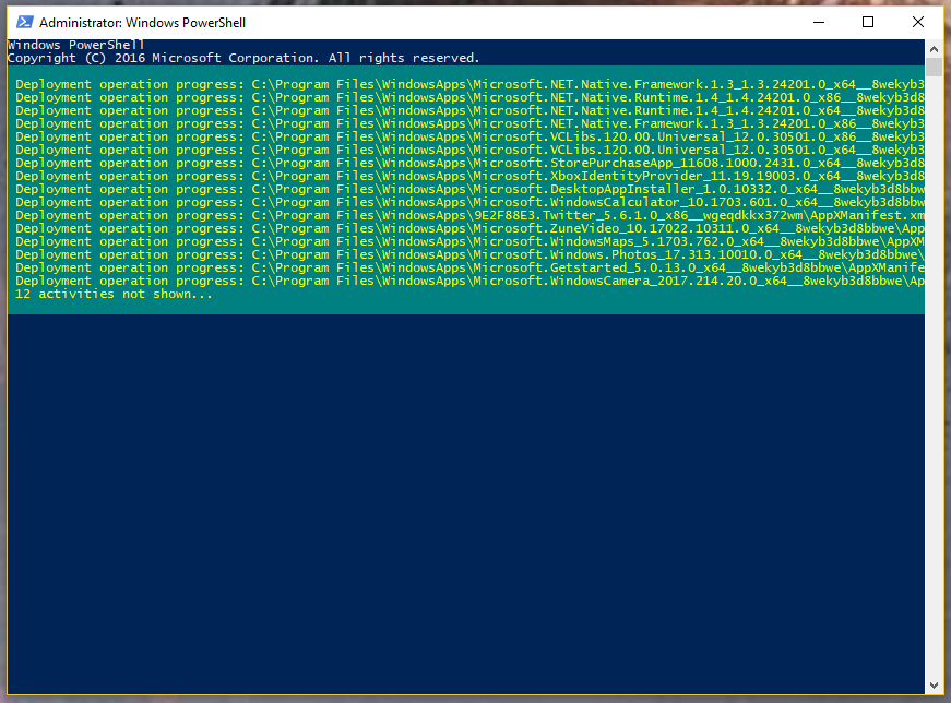Files windowsapps microsoft. Удаление магазина Windows 10 POWERSHELL. WINDOWSAPPS. Deploy completed. Microsoft net native runtime что это